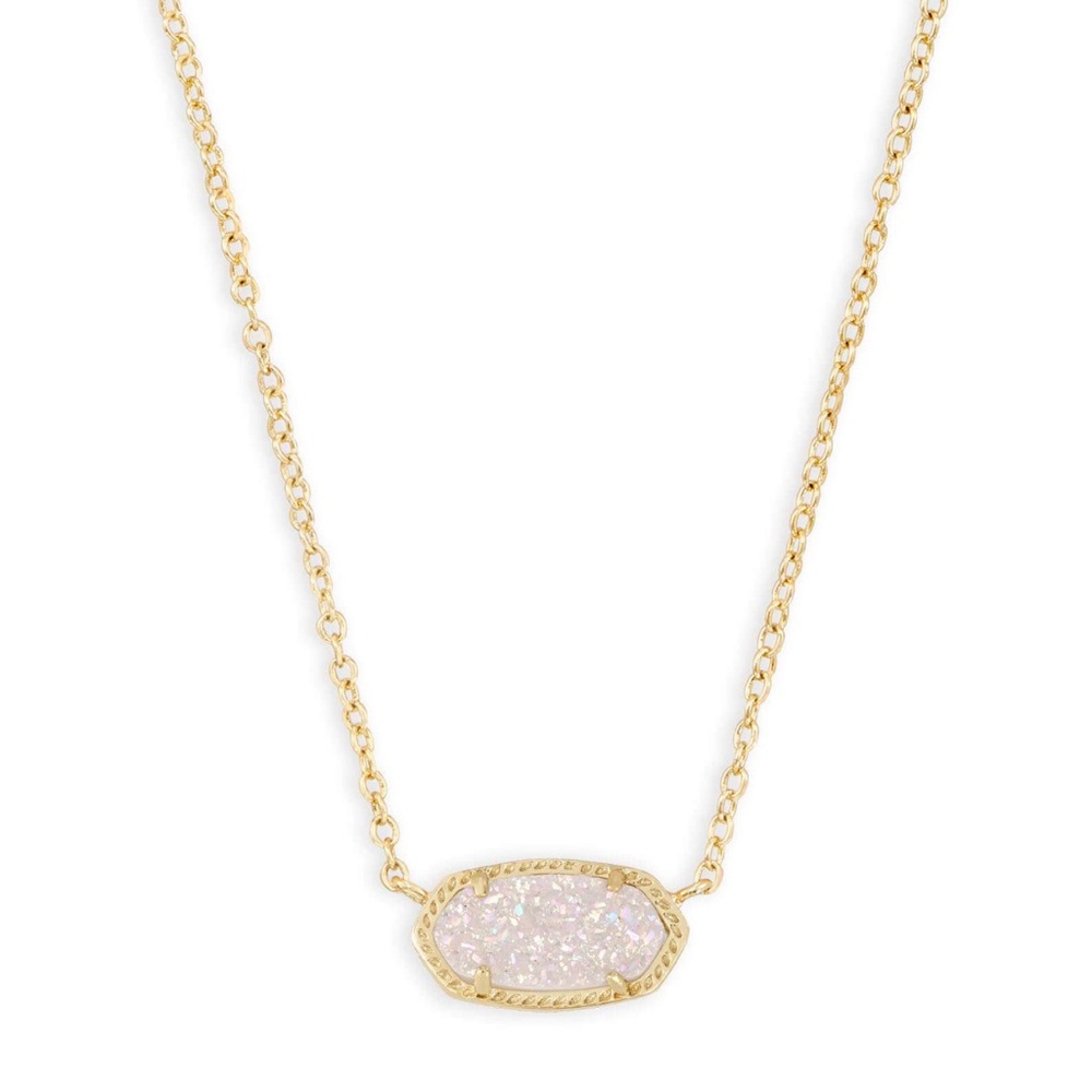 Kendra Scott Gold Necklace with Sparkling Pink Pendant